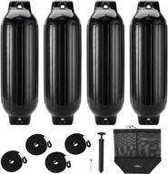 ⛵️ affordura boat fender 4-pack - pontoon boat fenders with ropes, inflatable bumpers логотип