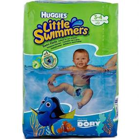 img 4 attached to 👶 Huggies Little Swimmers Disposable Swim Pants for Small Toddlers, 15lb-34lb, Pack of 12