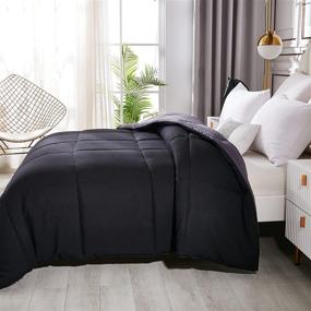 img 2 attached to Carasylvia Queen Size All Season Down Alternative Bedding Comforter - Ultra Soft Quilted Duvet Insert for Warmth and Fluffiness - Breathable and Machine Washable Bed Comforter