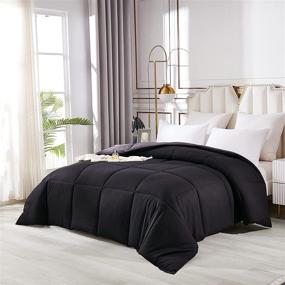 img 1 attached to Carasylvia Queen Size All Season Down Alternative Bedding Comforter - Ultra Soft Quilted Duvet Insert for Warmth and Fluffiness - Breathable and Machine Washable Bed Comforter