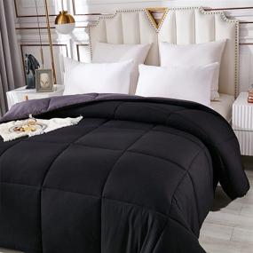 img 4 attached to Carasylvia Queen Size All Season Down Alternative Bedding Comforter - Ultra Soft Quilted Duvet Insert for Warmth and Fluffiness - Breathable and Machine Washable Bed Comforter