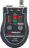 🔌 triplett ctx200: pocket cat lan tester for rj45, cat 5/6, and coax cables with instant pass/fail results logo