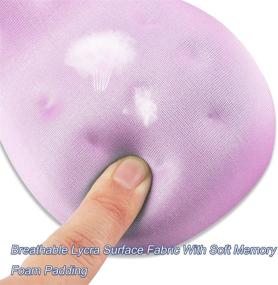 img 1 attached to BRILA Deluxe Ergonomic Mouse Wrist Rest Guard - Soft Memory Foam Wrist Elbow Support Cushion Pad For Computer Laptop Office Work PC Gaming Mouse (Pink)