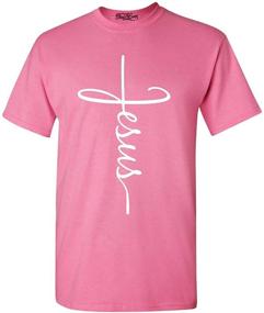 img 4 attached to 🙏 Shop4Ever Jesus Cross T Shirt Large | Stylish Men's Clothing for T-Shirts & Tanks