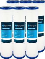 spiropure ap810-2 5618903 20x4.5 grooved polypropylene 5 micron 🔵 sediment filter (6 pack) - top choice for aquapure replacement logo