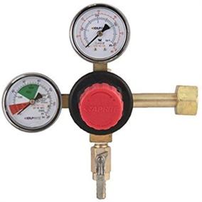 img 1 attached to Brass Taprite T742HP Double Gauge Primary CO2 Regulator