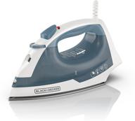 🔵 efficient and compact: black+decker easy steam compact iron, ir40v - blue 10.4 x 5.8 inches logo