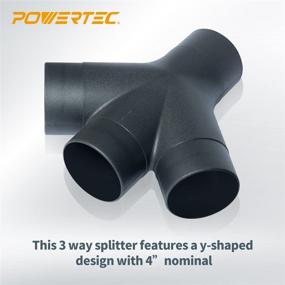 img 2 attached to 🔌 Enhanced 3-Way Dust Collection Fitting with Y-Shaped Design for 4-inch Hose &amp; Cuff by POWERTEC