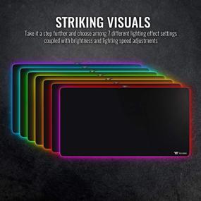 img 2 attached to Ultimate Gaming Experience: Thermaltake M900 RGB Gaming Mouse Pad - Splash-Proof, Anti-Slip, Software Enabled (TT RGB Plus/iTake/Alexa/Razer Chroma), 1600mm x 800mm, GMP-M16-BLKSXC-01