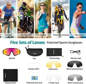 img 3 attached to 🕶️ KAPVOE Cycling Sunglasses: Lightweight Polarized Sports Bicycle Glasses with UV 400 Protection for Men & Women - Running Goggles