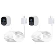 🔌 alertcam 2пакет погодостойкий адаптер с питанием usb с кабелем 25ft/7.5m для arlo pro и arlo pro 2 - белый (непрерывная зарядка, не требуется замена батареек) логотип