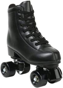 img 4 attached to Stylish High Top PU Leather Roller Skates for Men and Women - Perfect for Beginners, with Bonus Shoes Bag