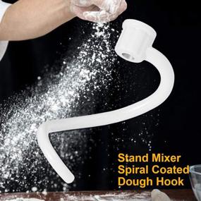 img 2 attached to Upgrade Your Kitchenaid Stand Mixer Bowl-Lift with Coated Dough 🍞 Hook Attachments: Perfect Fit for Models KV25G0X, KV25G8X, KV25H0X and More!