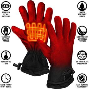 img 1 attached to Warmth on Demand: ActionHeat Battery Heated Fleece Gloves for Ultimate Comfort
