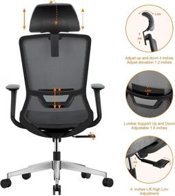 img 2 attached to EGOSI Ergonomic Adjustable Computer Headrest Furniture