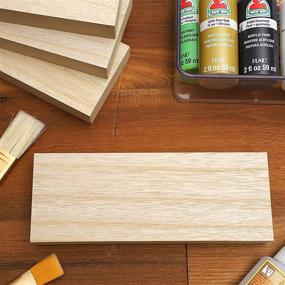 img 2 attached to High-Quality Unfinished Wood Rectangles, 1 Inch Thick (3 x 8 in, 4 Pack): Perfect for Crafting