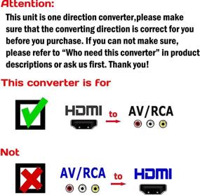 img 3 attached to 🔌 Rasfox Powered HDMI to AV/RCA Converter: High-quality 1080p HDTV Adapter with 1 Year Warranty