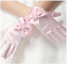 img 1 attached to 🌸 Enchanting Short Flower Gloves: Perfect Princess Accessories for Special Occasions