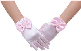 img 2 attached to 🌸 Enchanting Short Flower Gloves: Perfect Princess Accessories for Special Occasions