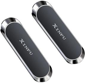img 4 attached to XINFU Mini Magnetic Car Mount Phone Holder 2 Pack with 360° Rotation - Strong Magnet Cell Phone Holder for Car Dashboard - Magnetic Mobile Phone Car Mount Compatible with iPhone 12, 11 Pro, XS Max, SE, 8, 10, 9, Samsung S21, S20