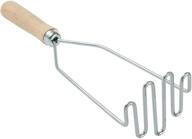 🥔 wooden handheld potato masher - non-stick food smasher with stainless steel wire - efficient potato mashing utensil logo