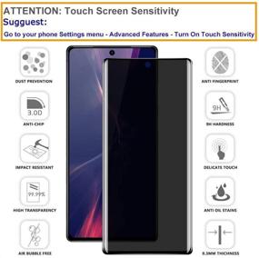 img 1 attached to [Pack of 3] Note 20 Ultra Privacy Screen Protector Anti-Spy, LYWHL Tempered Glass Screen Protector for Samsung Galaxy Note 20 Ultra 5G, [Black] Anti-Peek 9H Hardness Full Coverage Bubble Free - Enhanced SEO