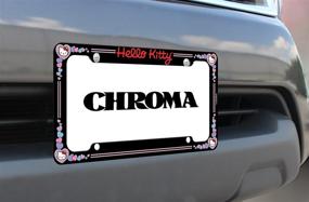 img 1 attached to 🐱 Hello Kitty Glitter License Plate Frame: Stylish and Durable Plastic Design
