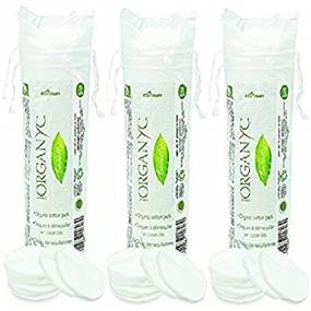 img 2 attached to 🌿 Organyc Certified Organic Cotton Rounds 70 Count (Pack of 3): Natural Skincare Essentials for Gentle Cleansing