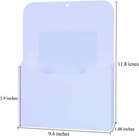 img 1 attached to 📎 Antner Magnetic File Holder - 2 Pack Magnetic Wall File Organizer for Letter Size, Keep Your Office Supplies, Mail and Planners in One Place - White