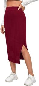 img 1 attached to SheIn Ribbed Stretchy Bodycon: Effortlessly Stylish Women's Clothing