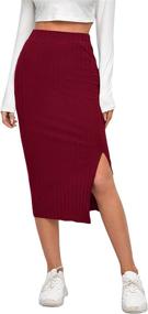 img 4 attached to SheIn Ribbed Stretchy Bodycon: Effortlessly Stylish Women's Clothing