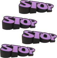 🚪 4-pack of purple rubber door stops by black duck brand - enhanced anti-slip design логотип