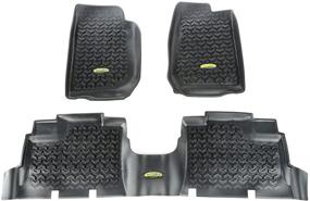 img 1 attached to 🚗 Black Front and Rear Floor Liner Kit for Jeep Wrangler Unlimited Models - Outland 391298704