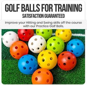 img 1 attached to Kai Xin Practice Golf Balls: Hollow Plastic Training Balls for Kids, Limited Flight, 12-Pack Mixed Colors