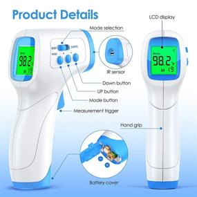 img 3 attached to Infrared Forehead Thermometer for Adults Non-Contact, KKmier Digital LCD Display Thermometer with Fever Alarm, Forehead Thermometer for Babies, Kids and Adults