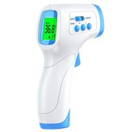 infrared forehead thermometer for adults non-contact, kkmier digital lcd display thermometer with fever alarm, forehead thermometer for babies, kids and adults logo