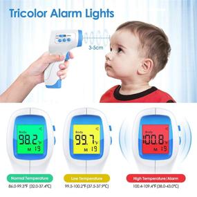 img 1 attached to Infrared Forehead Thermometer for Adults Non-Contact, KKmier Digital LCD Display Thermometer with Fever Alarm, Forehead Thermometer for Babies, Kids and Adults