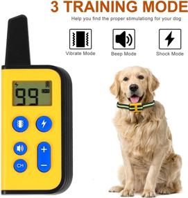 img 3 attached to 🐶 Patroaint Rechargeable Waterproof Dog Training Collar for Small to Large Dogs 5-140lbs - Three Modes, Beep Sound, Adjustable Vibration and Shock, Long Distance Up to 1800Ft