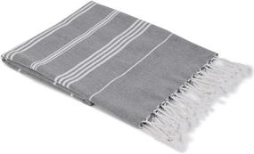 img 4 attached to 🛁 Cloev Turkish Style Bath Towels - Large Lightweight Luxury Towels, Highly Absorbent & Quick-Drying - Soft & Comfortable Shower Towels for Bathroom and Beach, Size 37" x 70", Grey