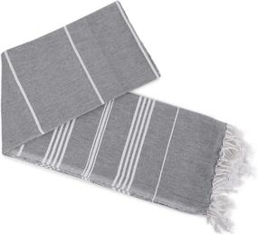 img 3 attached to 🛁 Cloev Turkish Style Bath Towels - Large Lightweight Luxury Towels, Highly Absorbent & Quick-Drying - Soft & Comfortable Shower Towels for Bathroom and Beach, Size 37" x 70", Grey