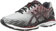 asics gel nimbus running silver black men's shoes for athletic logo