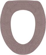🚽 costube bathroom soft thicker warmer - washable cloth toilet seat cover for winter (brown) logo