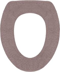 img 4 attached to 🚽 COSTUBE Bathroom Soft Thicker Warmer - Washable Cloth Toilet Seat Cover for Winter (Brown)