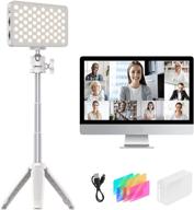📸 enhance your video conferencing experience with webcam video conference lighting: led video light and extendable tripod table lamp for macbook, ipad, tablet, desktop computer - perfect for remote working, home study, youtube live streaming logo
