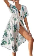 stylish wander agio women's bikini cover ups: beach coverup swimsuits for sunscreen protection, featuring long top logo