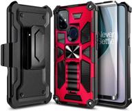 nznd case for oneplus nord n10 5g with tempered glass screen protector (maximum coverage) logo