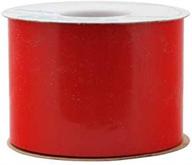 🎀 vibrant red ribbon - berwick offray plastic shine: 4" wide x 50 yards - versatile crafting essential logo