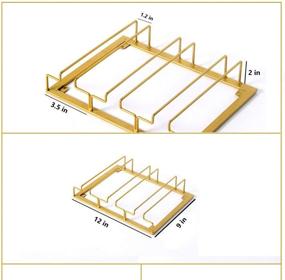 img 3 attached to 🍷 Organize Your Wine Glasses in Style with the Gold Under Cabinet Stemware Rack