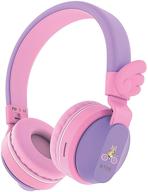 🎧 riwbox bt05 bluetooth kids headphones: wireless foldable headset over ear with volume limit and mic/tf card – compatible with ipad/iphone/tablet (purple&amp;pink) logo