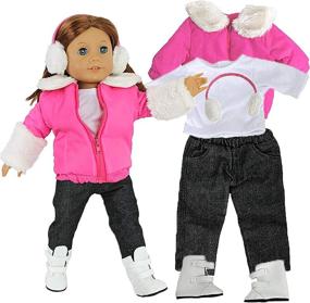 img 1 attached to 🧣 Winter American Doll Outfit by Dress Along Dolly